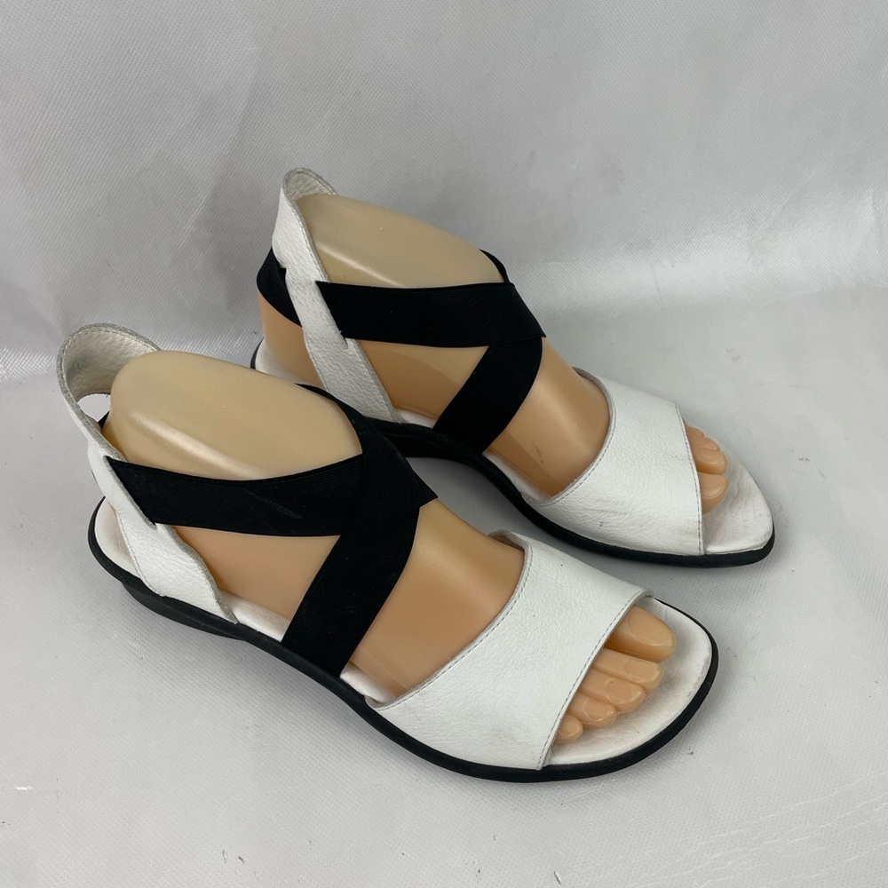 Arche white & black Sandals made in France Sz 38